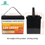 12V 100Ah LiFePO₄ Battery | EU Stock | Deep Cycle Battery - Image 2