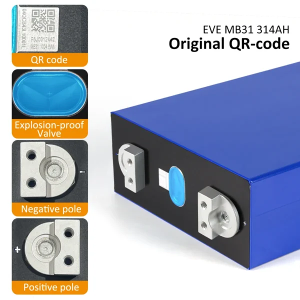 EVE MB31 Dual Terminals Lifepo4 Battery Cell