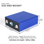 EVE MB31 3.2V 314Ah Lifepo Battery Cell(M6 Terminal) - Image 4