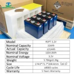 REPT 314Ah 3.2V LiFePO₄ Prismatic Battery Cell | ESS Grade | EU Stock | 325Ah+ Actual Capacity for Home Energy Storage - Image 3